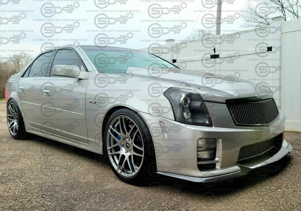 2003-2008 Cadillac CTS-V V1 | SDP Performance Style CARBON FIBER Front Bumper Lower Lip Splitter Ground Effects